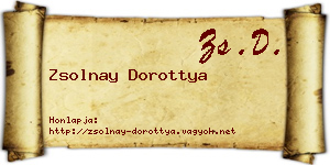 Zsolnay Dorottya névjegykártya
